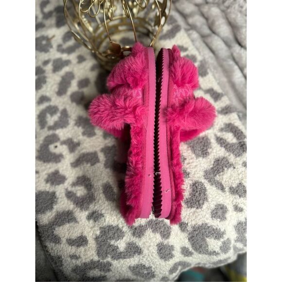 KORS Michael kors faux fur sandals/slippers slides sz 10 - Picture 4 of 5